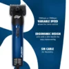 Lister Fusion Clipper In Case – Blue -By Anna hair studio 258 40701 Fusion Horse Blue Clipper Annotation 1024x1024 1
