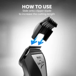 Black Cutting Length Clipper Attachment Comb Set -By Anna hair studio wahl attachment combs KM1881 7170 how to web 1024x1024 1